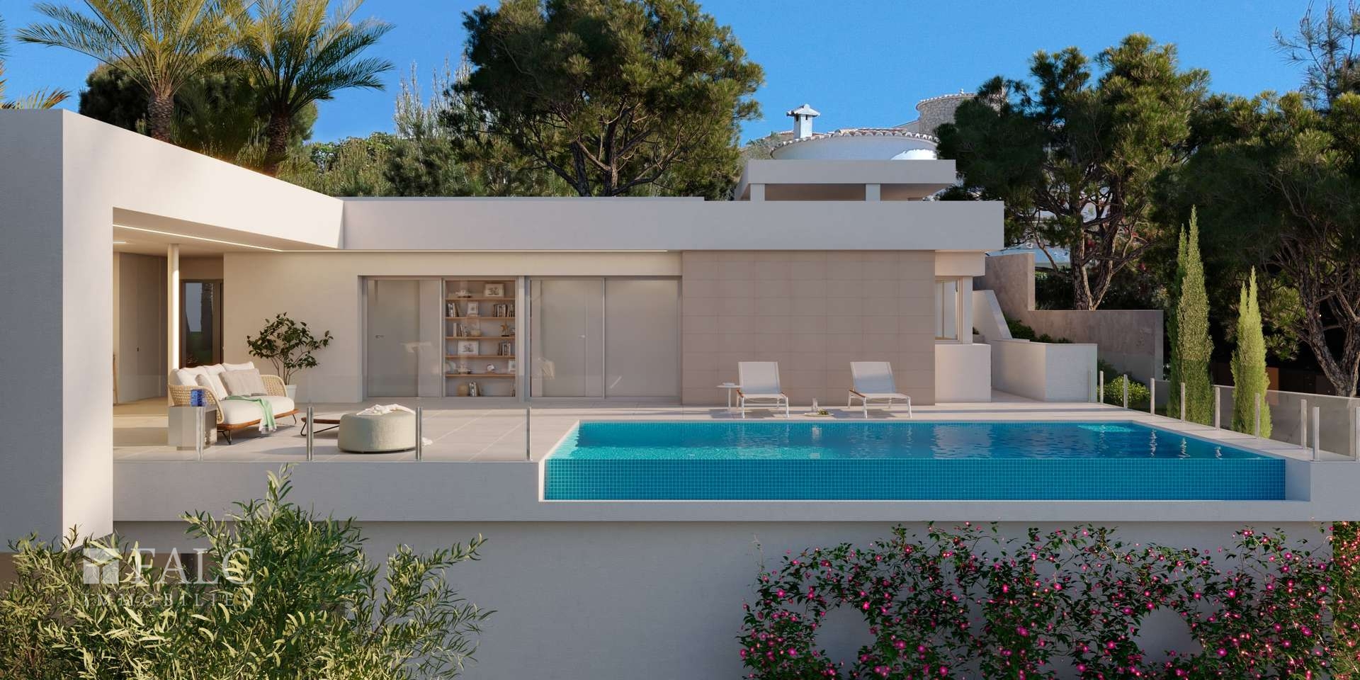 Terrace and private Pool outside